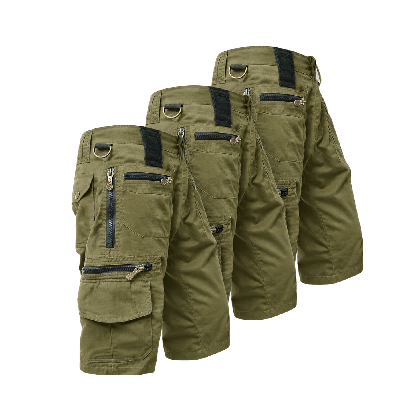 Outdoor Cargo Shorts 3 Pack - Heren Korte Broek - Ritszakken