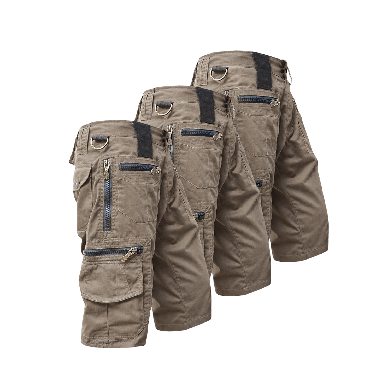 Outdoor Cargo Shorts 3 Pack - Heren Korte Broek - Ritszakken