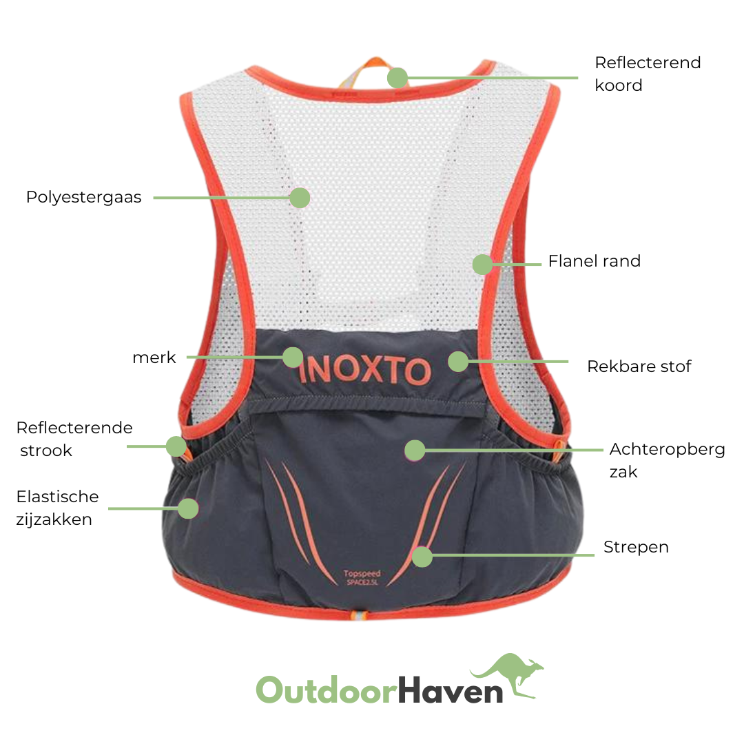 Trailrunvest - Inclusief 2 Soft Flasks - OutdoorHavenNL