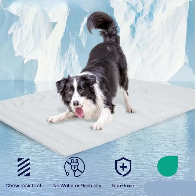 Pressure-activated cooling mat with gel core and breathable mesh for pressure relief