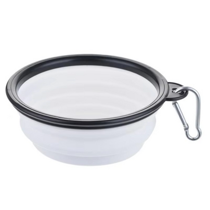 Portable silicone pet bowl with collapsible design for convenient on-the-go meals
