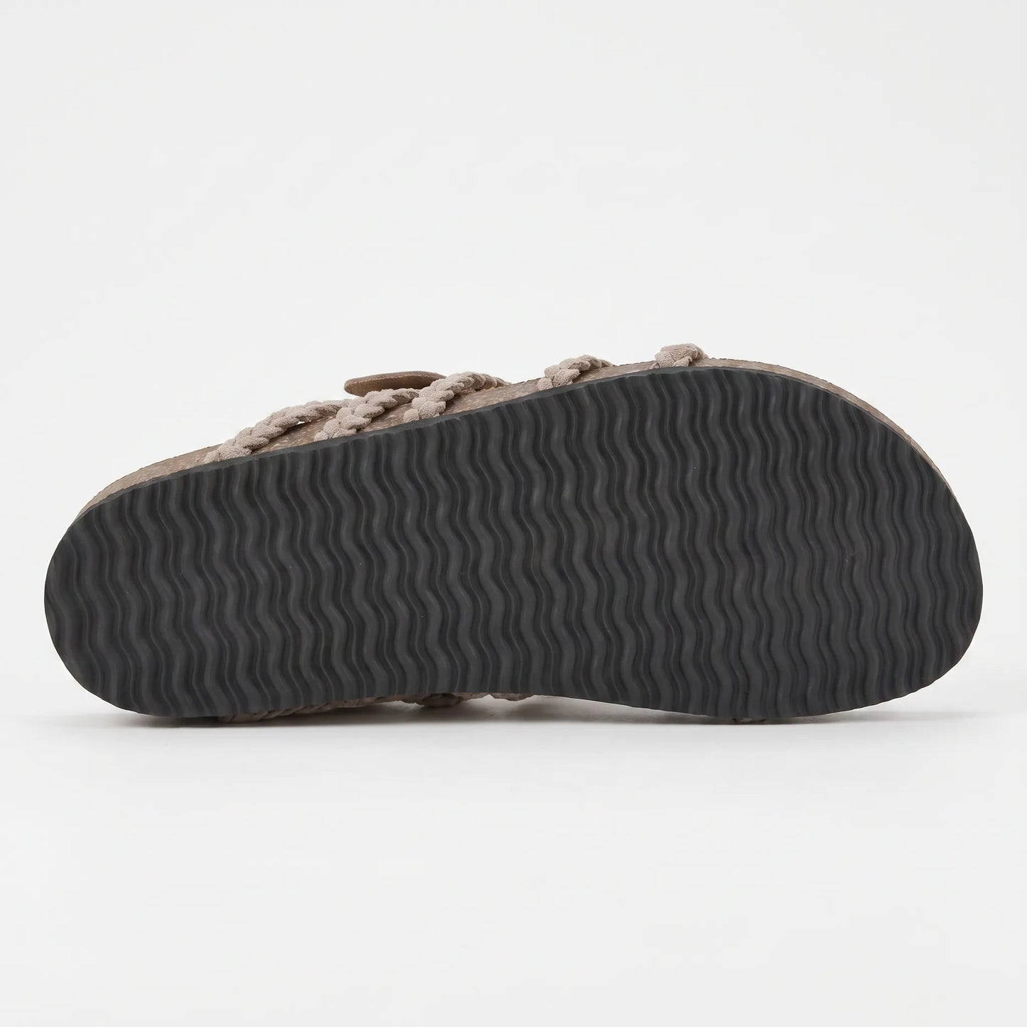Slippers dames | Gevlochten teenslippers met verstelbare gesp