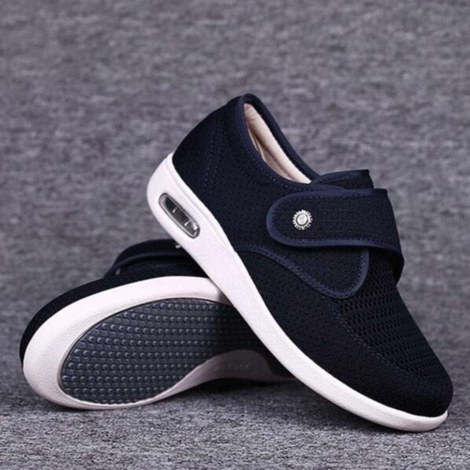 "Brede diabetische schoenen voor dames, zacht leer, ademend en comfortabel voor gezwollen voeten, stijlvolle Anika design."