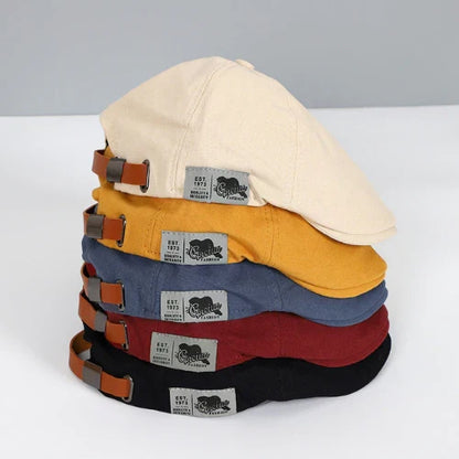 "Elegante verstelbare baret voor mannen, klassieke stijl, lichtgewicht en ademend, verkrijgbaar in zwart, rood, blauw, geel, 