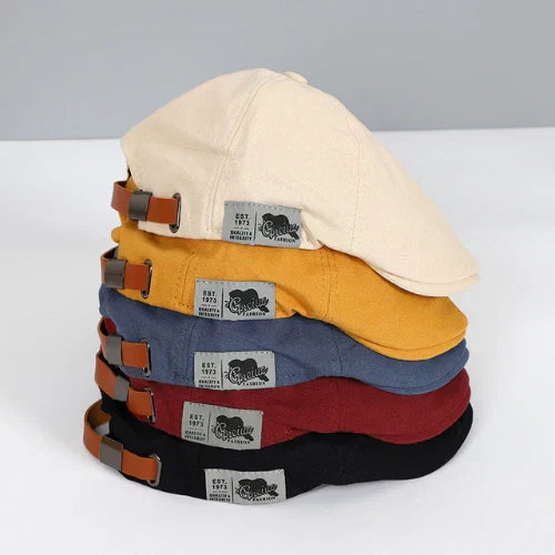 "Elegante verstelbare baret voor mannen, klassieke stijl, lichtgewicht en ademend, verkrijgbaar in zwart, rood, blauw, geel, 
