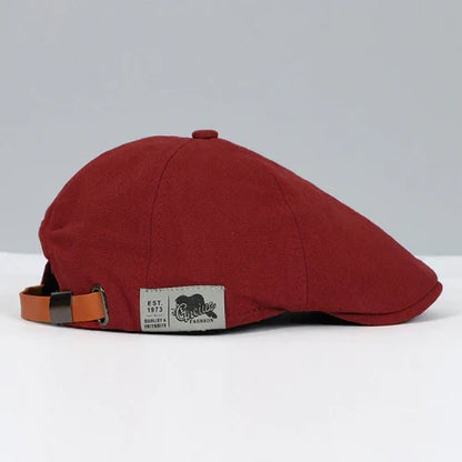 "Elegante verstelbare baret voor mannen, klassieke stijl, lichtgewicht en ademend, verkrijgbaar in zwart, rood, blauw, geel, 