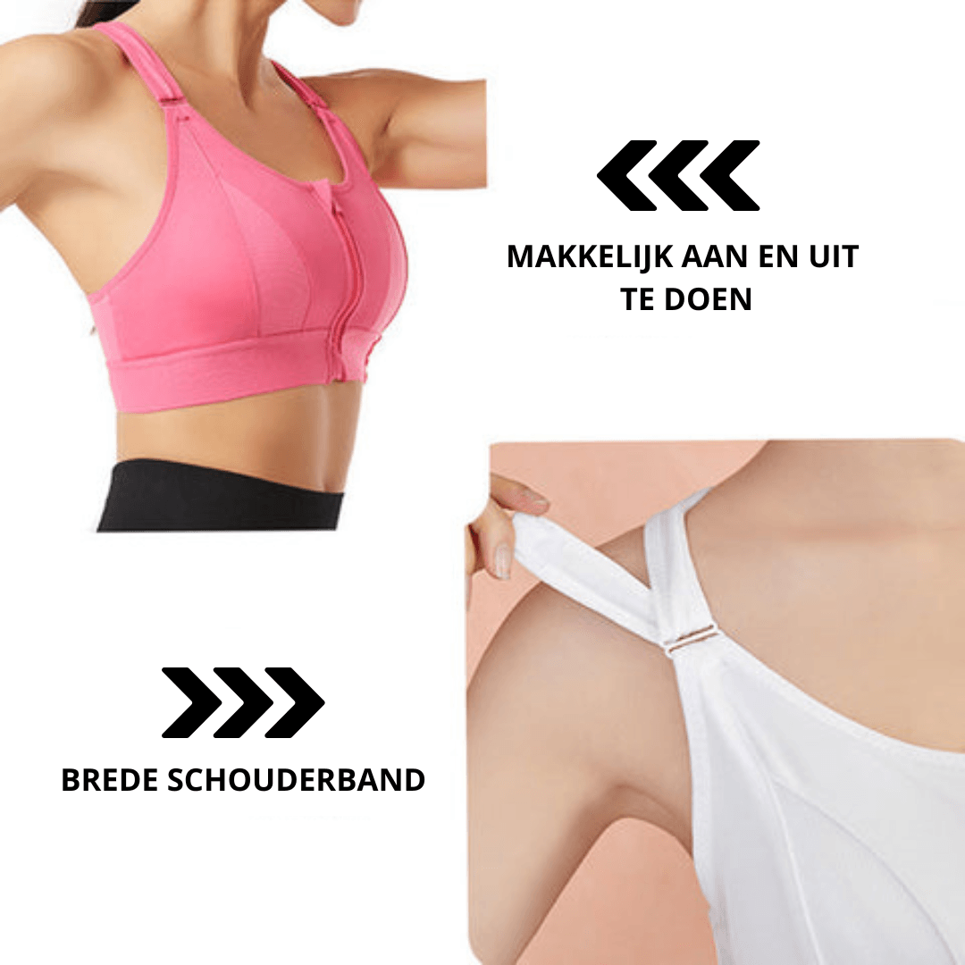 FitBra | Ondersteunende Sport-BH met voorsluiting - Storebay.nl