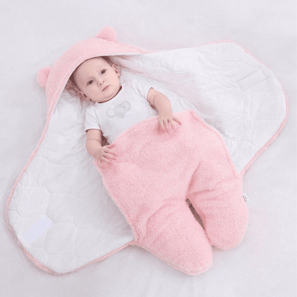Fluffy Beren wikkeldeken | Warme en knusse baby slaapzak - Storebay.nl