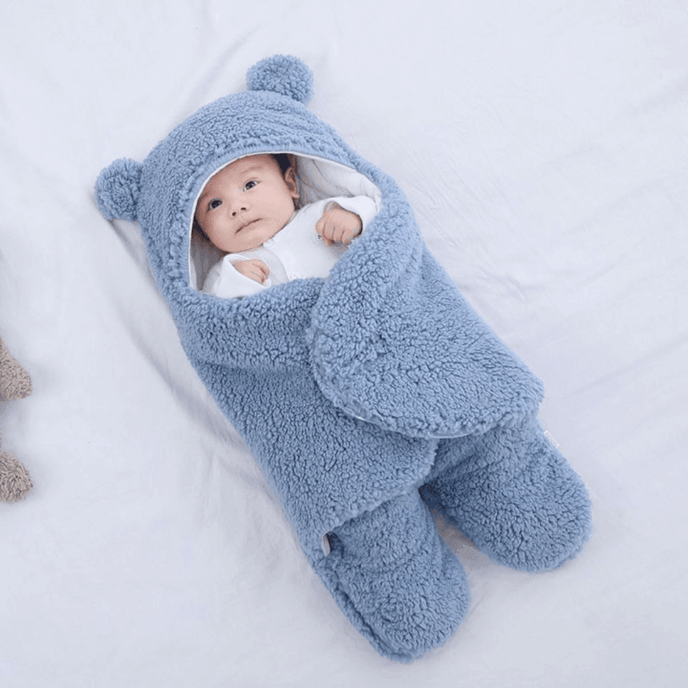 Fluffy Beren wikkeldeken | Warme en knusse baby slaapzak - Storebay.nl