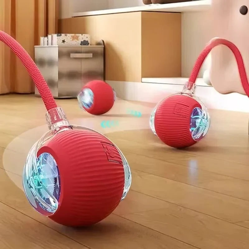 Rechargeable smart pet toy with various modes for dogs and cats.