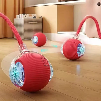 Rechargeable smart pet toy with various modes for dogs and cats.