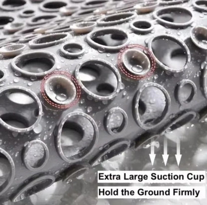 Anti Slip Square Shower Mat with Strong Suction Cups and Drain Holes
