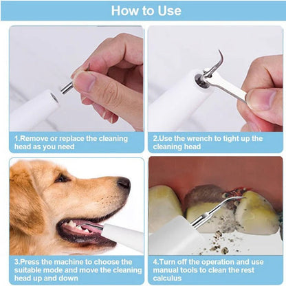 Ultrasonic Pet Dental Tool with Gentle Oral Cleaning for Dogs