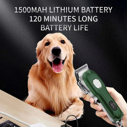 All-Metal Dog Hair Clipper Kit, Rechargeable Grooming Tool