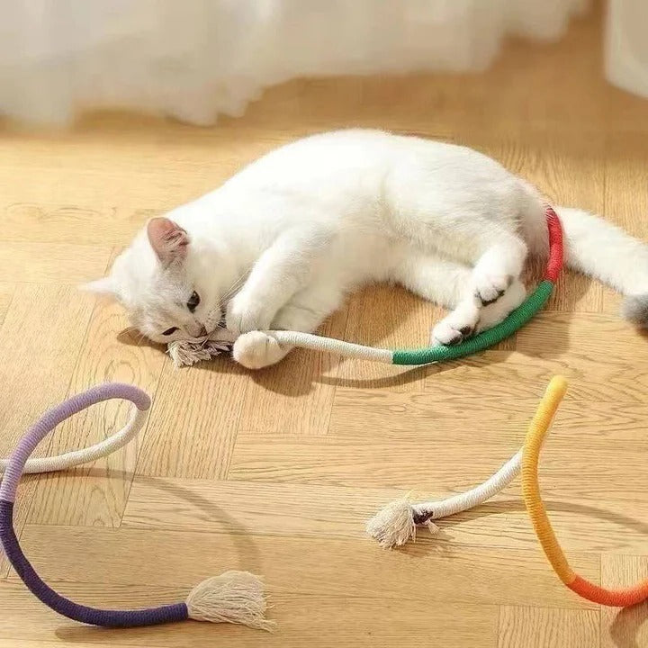 Cat Rope Chew Toys with Silvervine Balls, 3-Piece Set