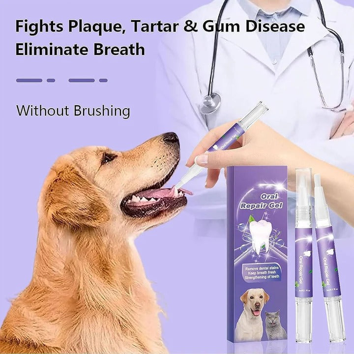 3-pack Oxyfresh Dog Oral Gel for healthy teeth and gums