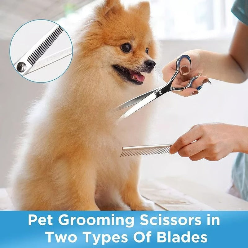 High-Quality Dog Grooming Scissors Kit with 7 Inch Steel Blades