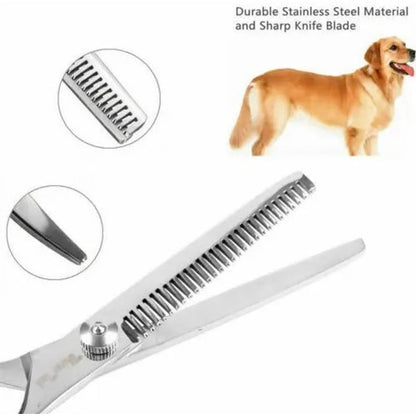 Dog Grooming Kit with 7 Inch Steel Blades and Ergonomic Handles for Professional Grooming