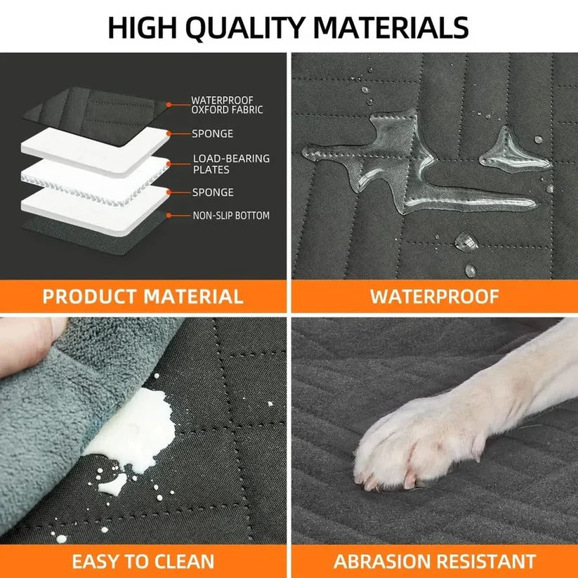 Dog Car Seat Extender with Non Slip Surface and Solid Internal Board