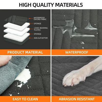 Dog Car Seat Extender with Non Slip Surface and Solid Internal Board