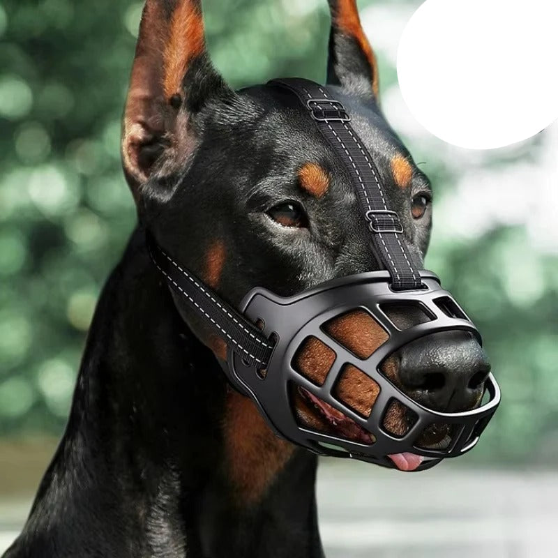 Elevate Dog Visi-Muzzle with reflective strips for enhanced safety