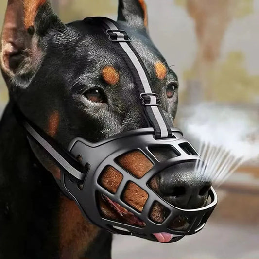 Elevate Dog Visi-Muzzle with reflective strips for improved visibility