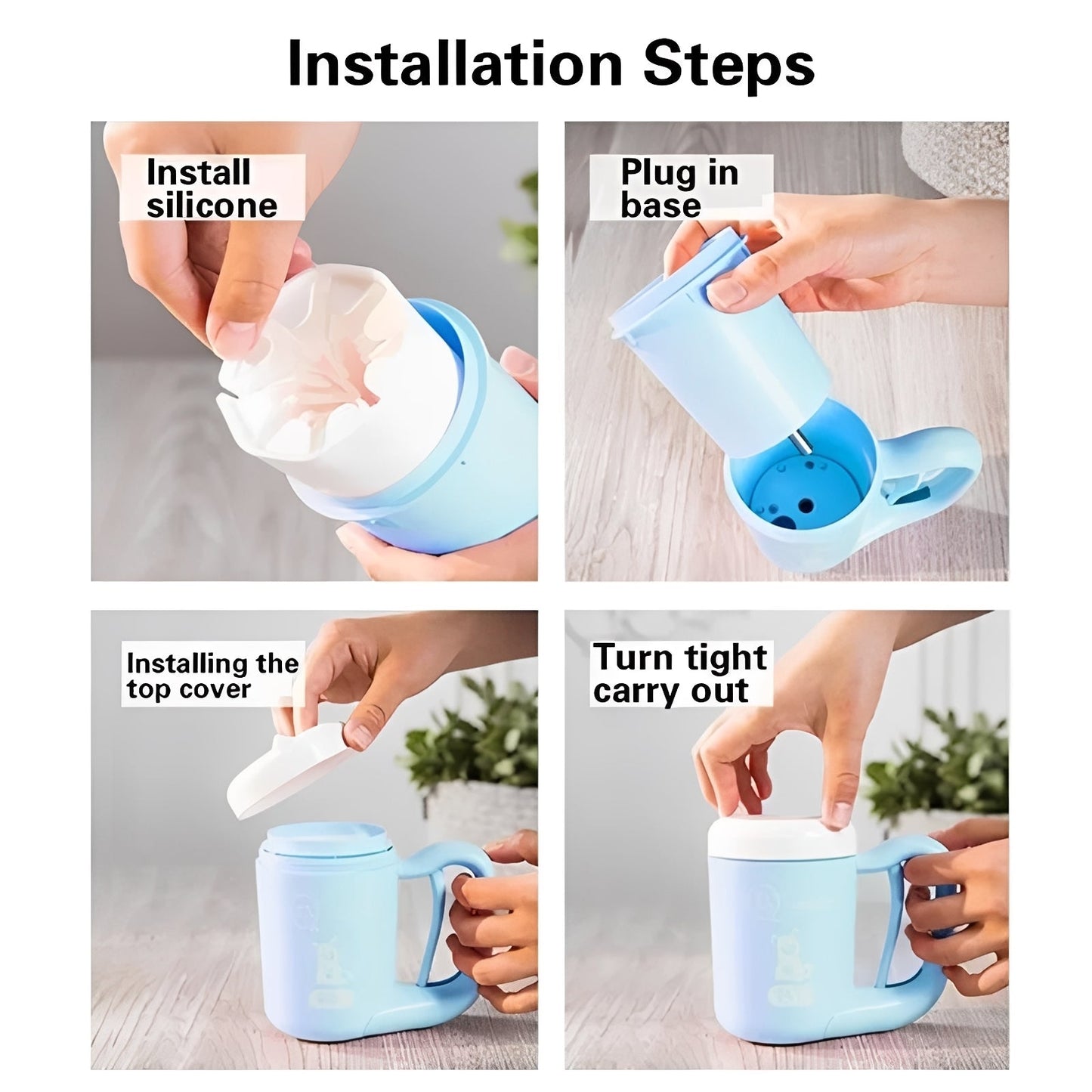 Portable Silicone Dog Paw Washer with 360 Degree Cleaning Bristles