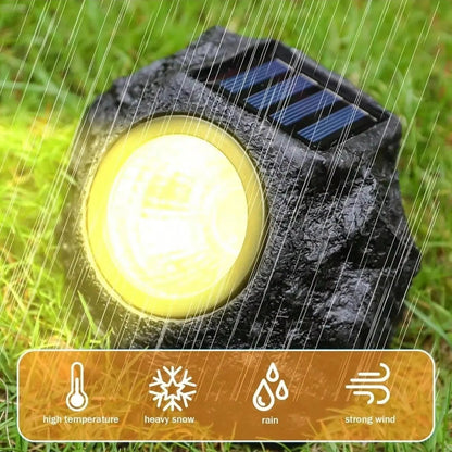 Solar Rock Spotlight for Garden Landscape and Yard Lighting