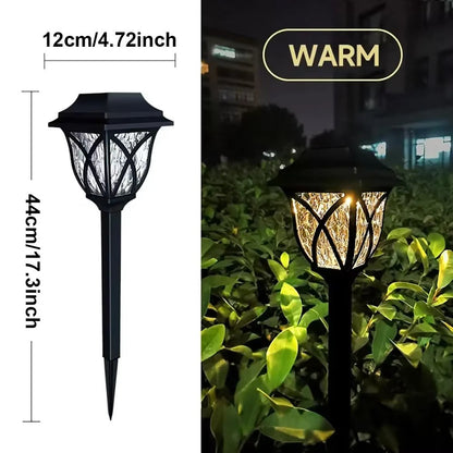 Solar Powered Outdoor Pathway Lights with LED Glow for Garden and Landscape, Set of 2