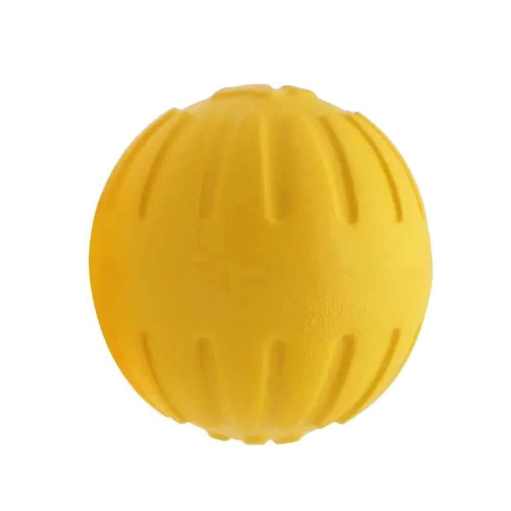 Ultra-durable dog training ball and chew ring for outdoor play, perfect for fetch and interactive dog training.