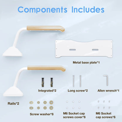 Adjustable Toilet Safety Rail with Support Handles