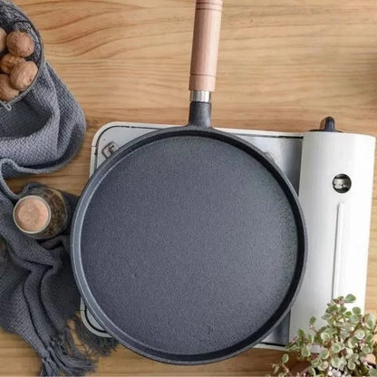 Cast Iron Crepe Pan for Gas and Induction Cooktops