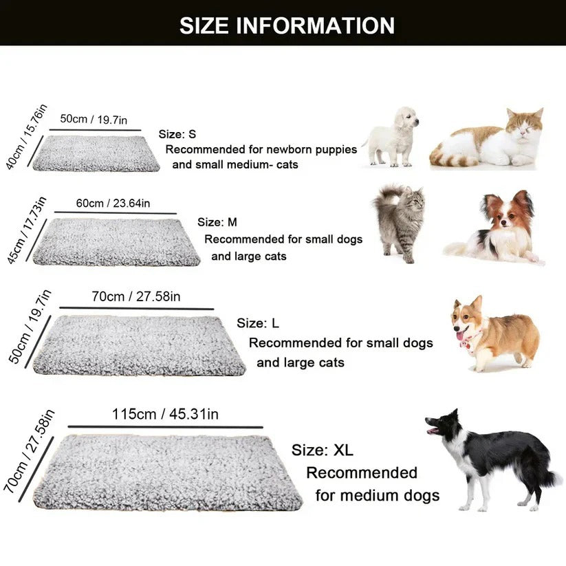 PetComfort heated washable pet mat in use, providing a warm and cozy space for pets