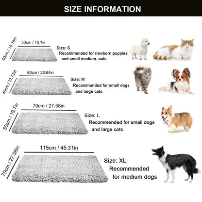 PetComfort heated washable pet mat in use, providing a warm and cozy space for pets