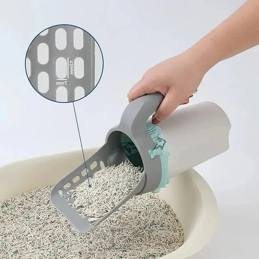 Whisker Wizard Cat Litter Scoop with Integrated Waste Management System