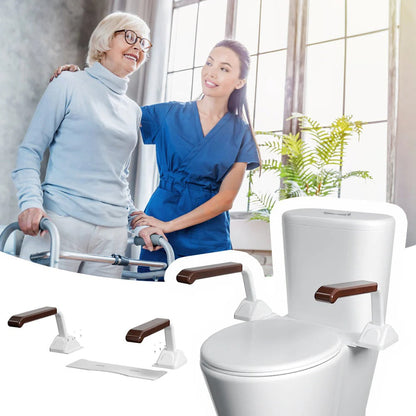 Adjustable Toilet Safety Rail with Support Handles