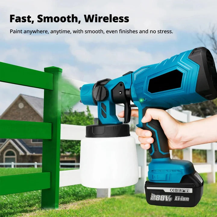 Electric Cordless Paint Sprayer with Adjustable Spray Control for Easy Use