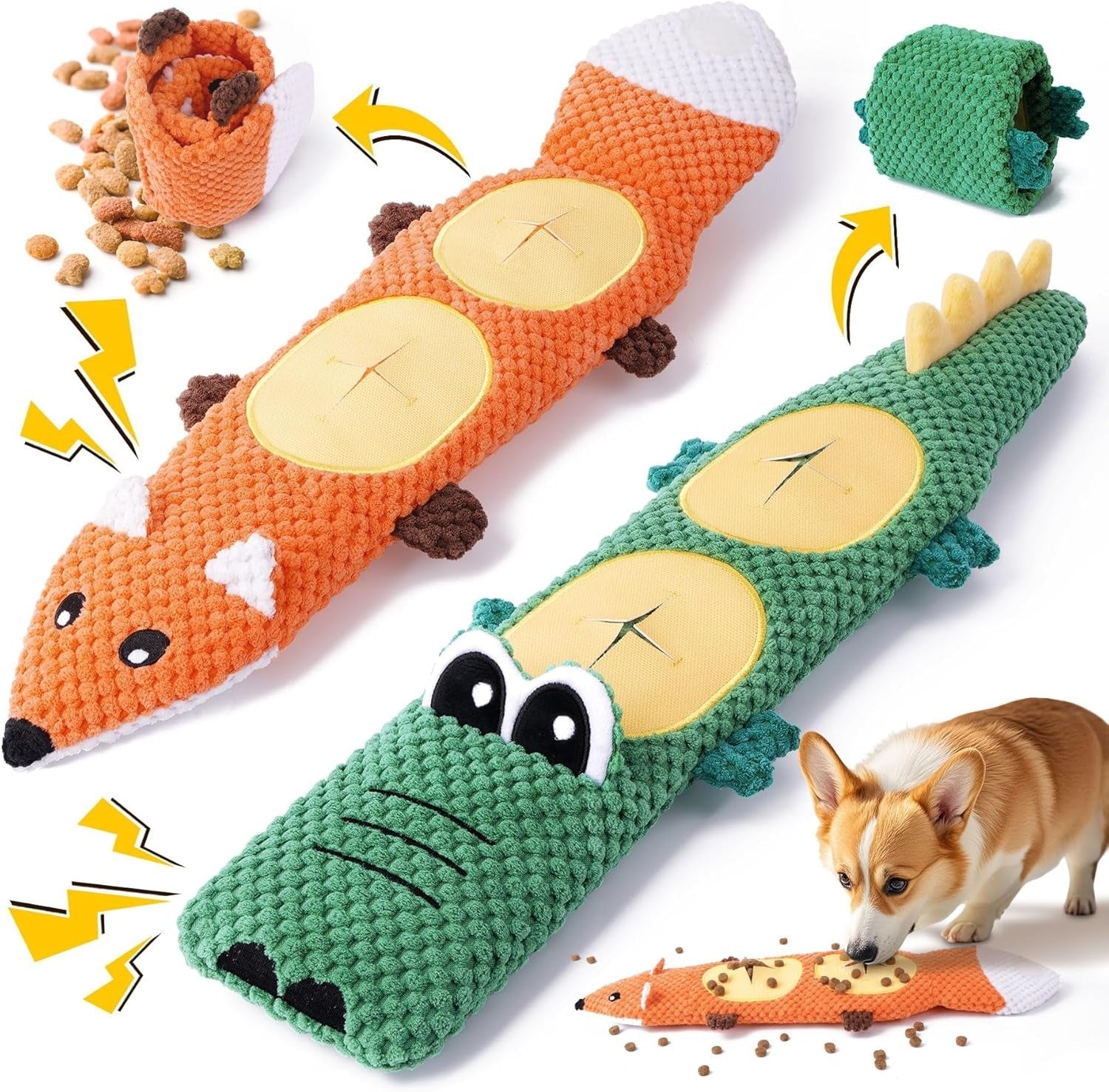 West Paw Design Tux Interactive Dog Toy Set with treat pockets for engaging play