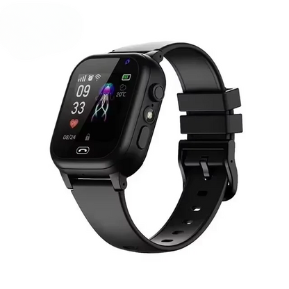 "Kinderhorloge met GPS-tracker, SOS-functie en videobellen, waterdicht en duurzaam design, kleurrijk siliconen bandje."