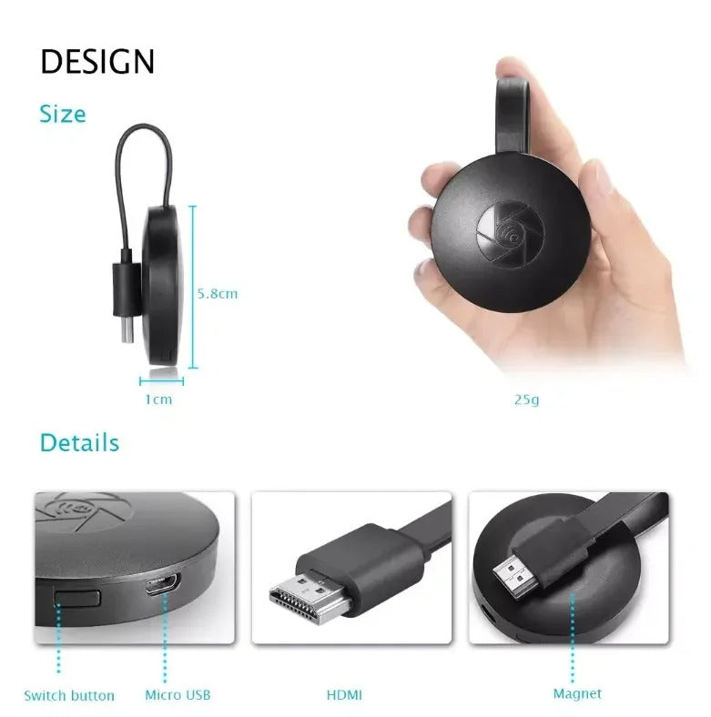 Chromecast Draadloze Streamer – Stream Muziek & Video