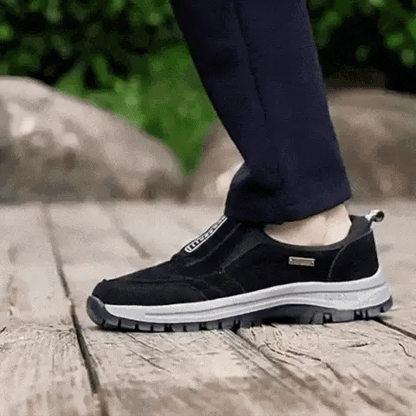 "Orion™ orthopedische suède wandelschoenen heren, ergonomische inlegzolen, luxe blauwe uitstraling, lichtgewicht en comfortab