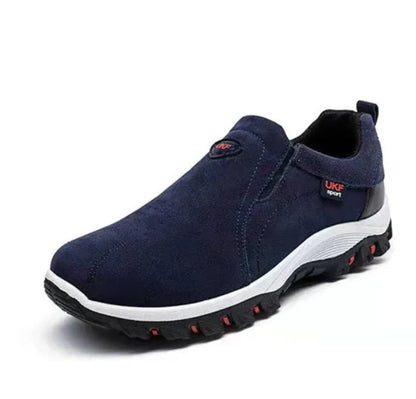 "Orthopedische wandelschoenen heren, slip-on stijl, lichtgewicht, ademend, anti-slip zool, comfort bij elk avontuur."