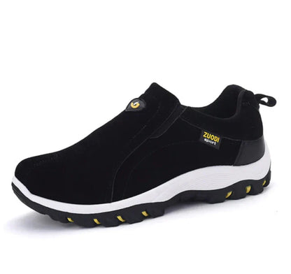 "Orthopedische wandelschoenen heren, slip-on stijl, lichtgewicht, ademend, anti-slip zool, comfort bij elk avontuur."
