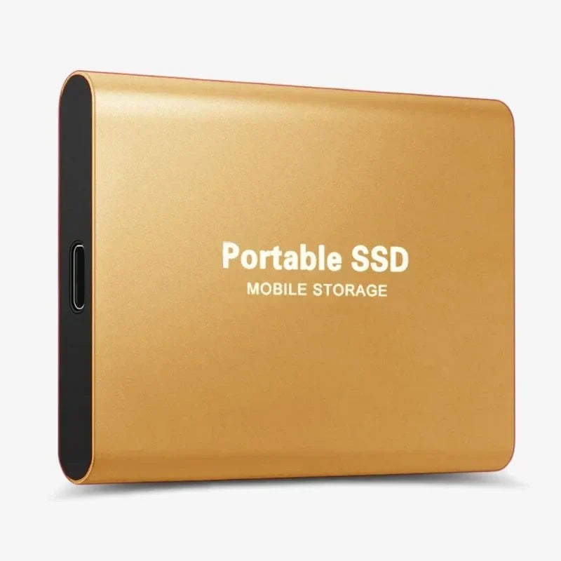 "Ultra Snel Draagbare Externe SSD, 1TB-16TB, stijlvol ontwerp, ideaal voor snelle gegevensoverdracht onderweg."