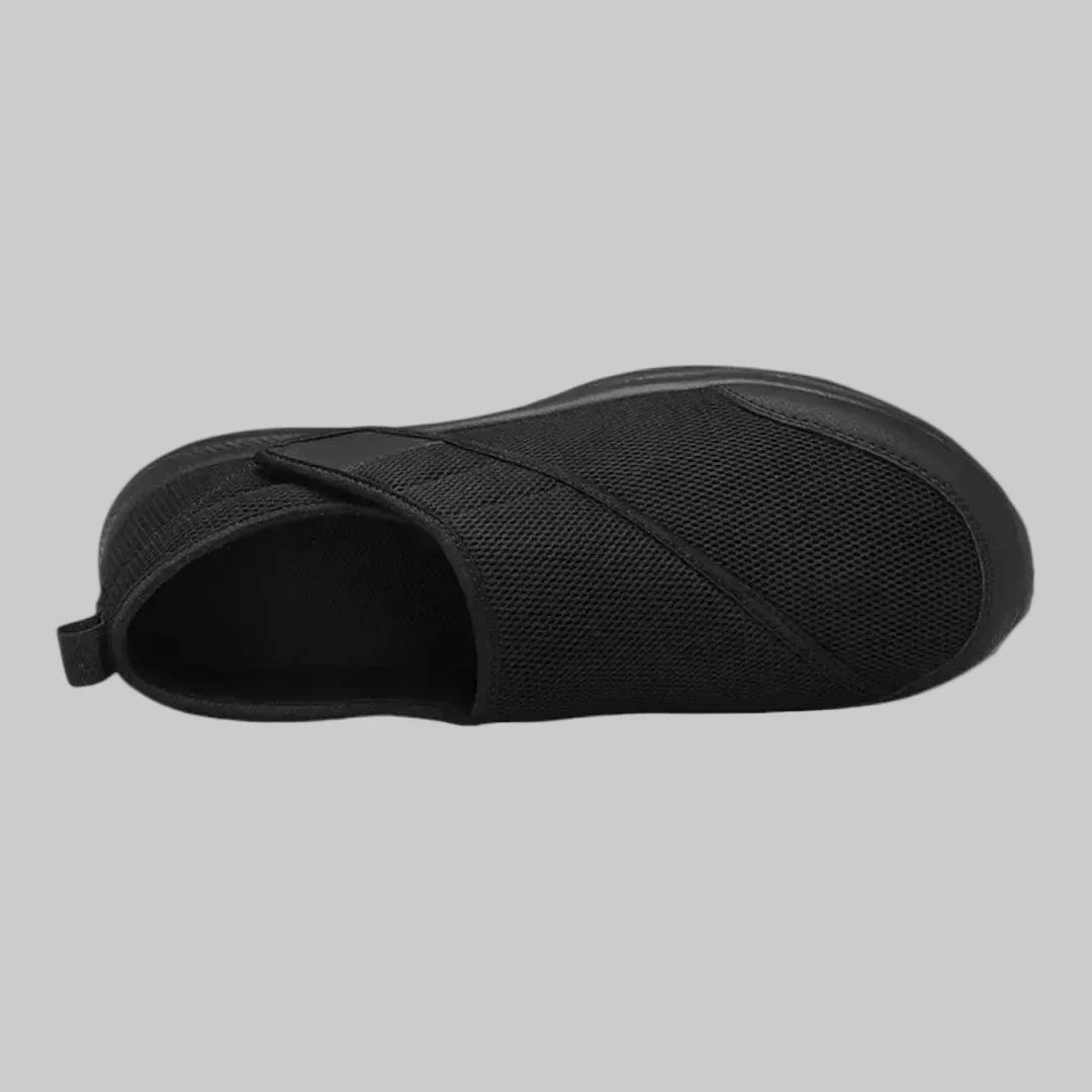 Orthopedische unisex schoenen met klittenband, ideaal voor diabetes, brede voeten en optimaal loopcomfort.