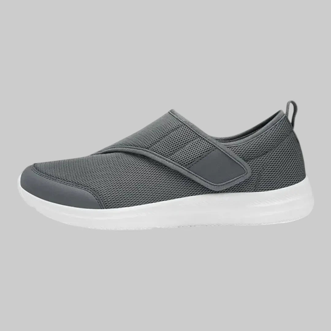 Ademende, lichtgewicht unisex diabetes schoenen, klittenband voor brede en gevoelige voeten.