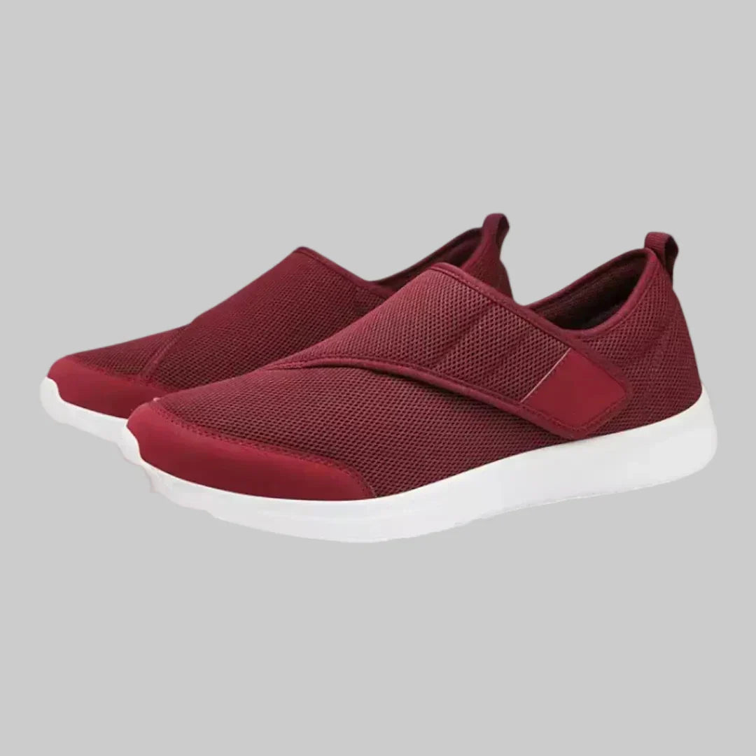 Comfortabele unisex diabetes schoenen met klittenband, speciaal voor brede voeten, hielspoor en bunion.