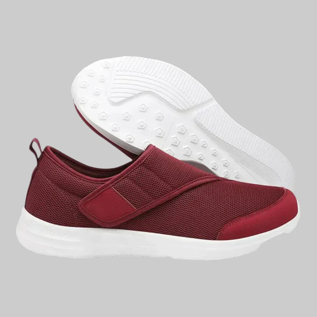 Lichtgewicht ademende orthopedische schoenen, unisex, met klittenband voor diabetes en gevoelige voeten.