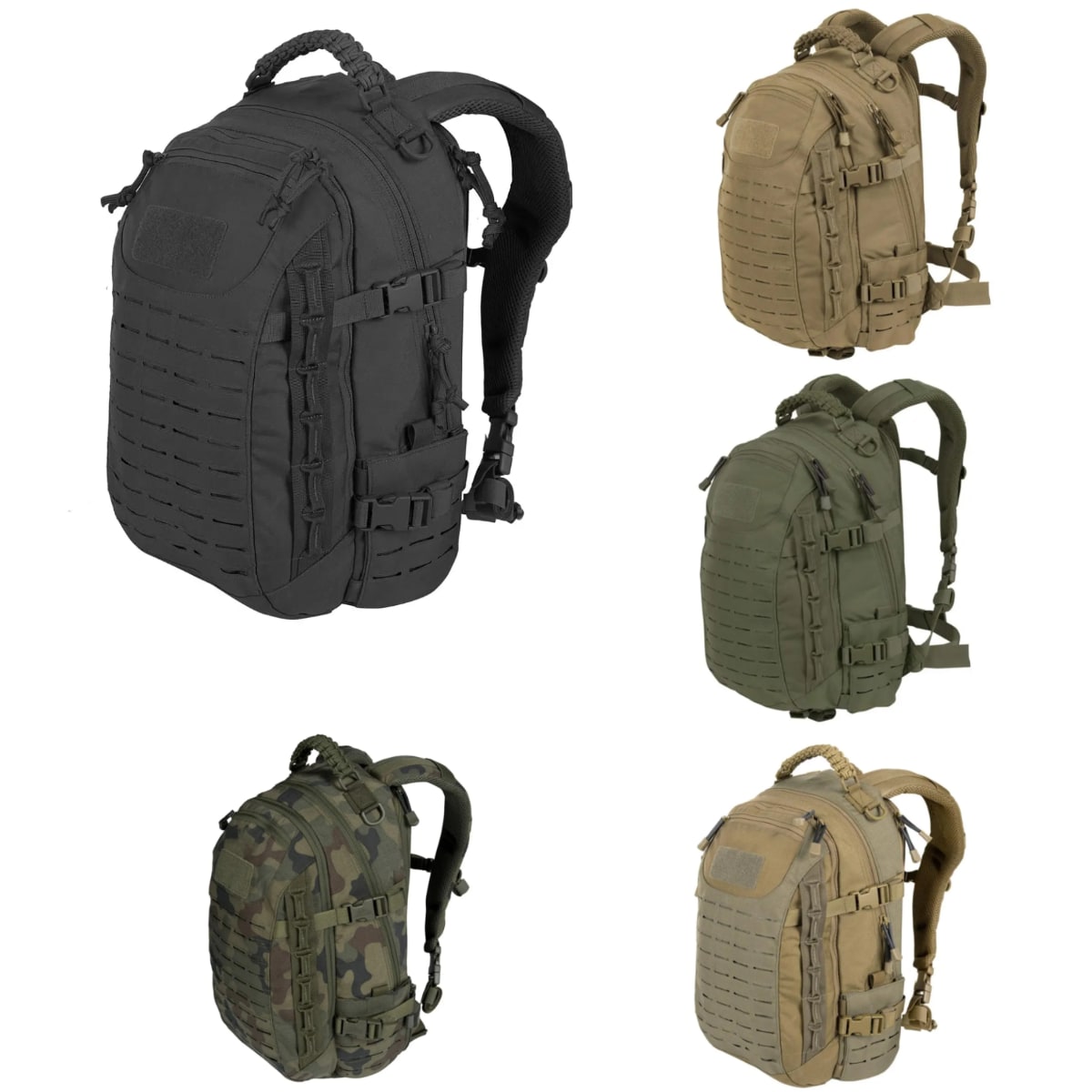Unisex tactische rugzak 30L+ van duurzaam nylon, ideaal voor outdoor, wandelen en reizen.